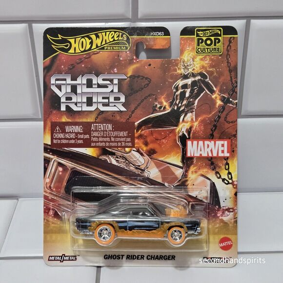 Hot Wheels Premium Pop Culture Marvel Ghost Rider Charger - Picture 1 of 3